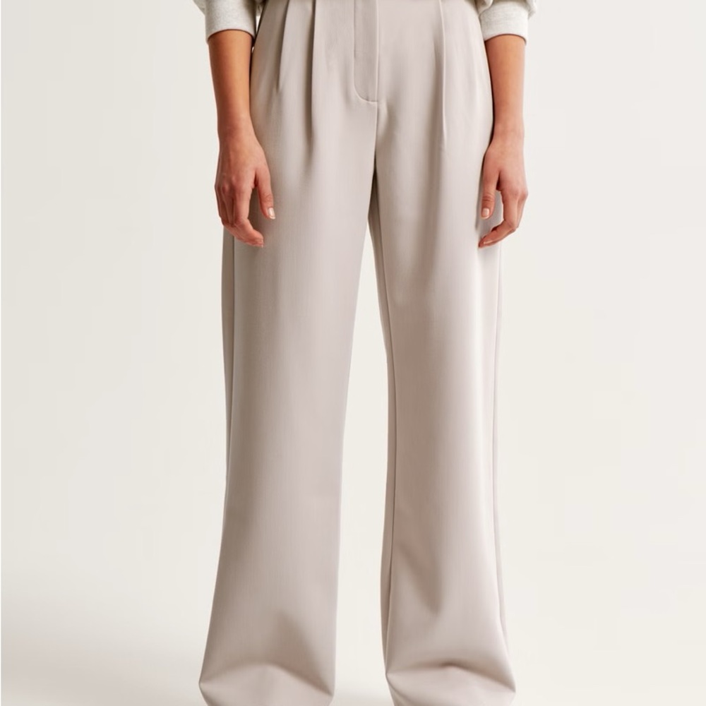 Abercrombie & Fitch Cream Wide Leg Pants